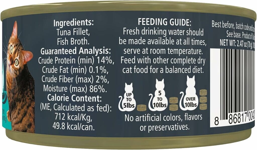Reveal Natural Wet Cat Food, 24 Pack, Limited Ingredient, Grain Free Food for Cats, Tuna Fillet in Broth, 2.47oz Cans
