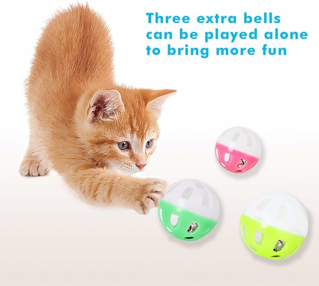 UPSKY Cat Toy Roller 3-Level Turntable Cat Toys Balls with Six Colorful Balls Interactive Kitten Fun Mental Physical Exercise Puzzle Kitten Toys.